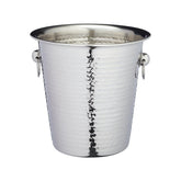 BarCraft Hammered-Steel Ring Handled Champagne Bucket 4Ltr